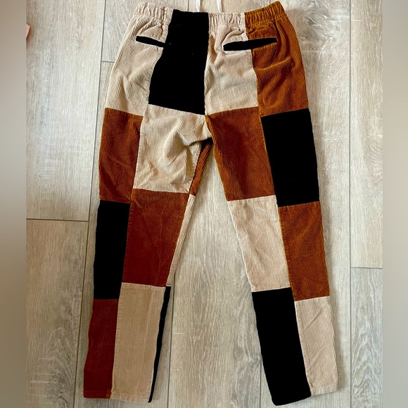 URBAN OUTFITTERS URBNIDNTY CORDUROY PATCHWORK JOGGERS - Picture 3 of 3